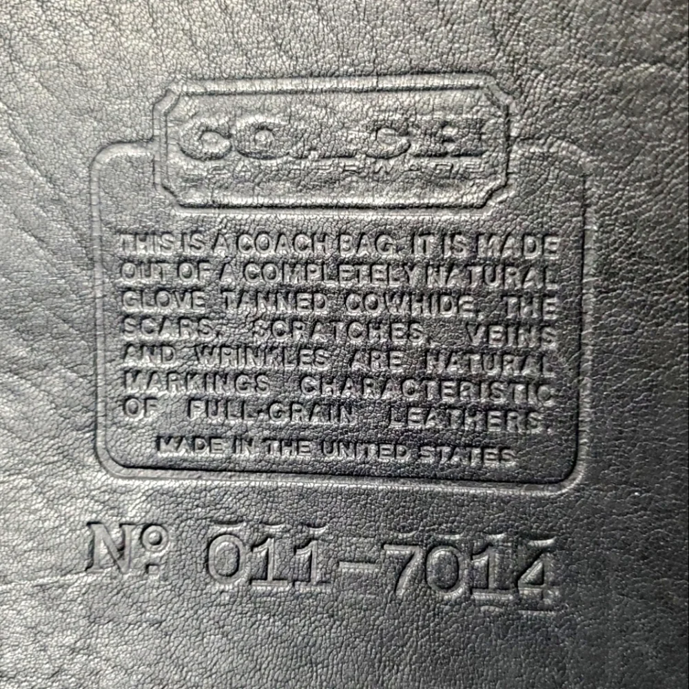 Vntg Coach Black Leather Briefcase. Made in USA.